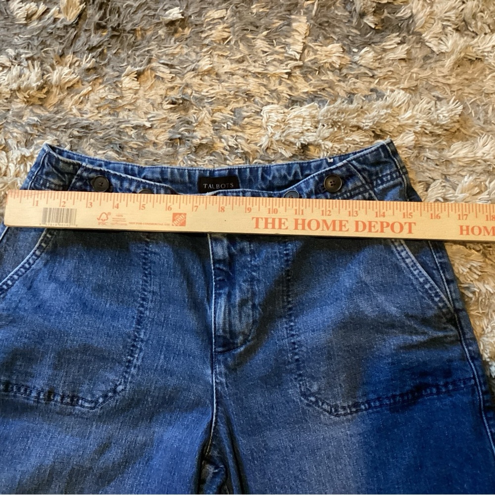TALBOTS Wide Leg Crop Jeans Medium Wash Women’s 8P - Picture 4 of 8